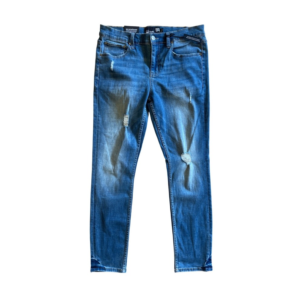 RSQ Seattle Skinny‎ Taper Vintage Flex Distressed Jeans Mens 31x32 Blue Denim
